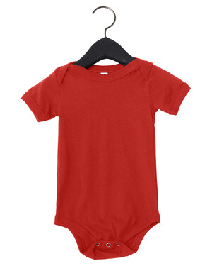 100B Athletic Heather Onesie Front and Back