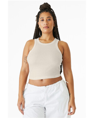 Women's Micro Ribbed Cropped Racerback Tank