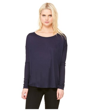 Women's Flowy Long-Sleeve T-Shirt with 2x1 Sleeves