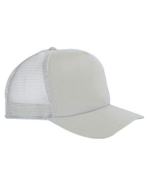 Big Accessories BX010 5-Panel Twill Trucker Cap - White - Os