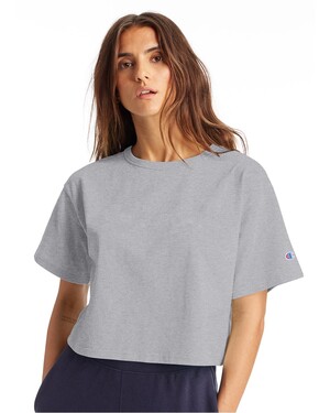 Women's Cropped Reverse Weave T-Shirt