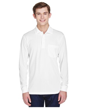 Adult Pinnacle Performance Pique Long-Sleeve Polo with Pocket