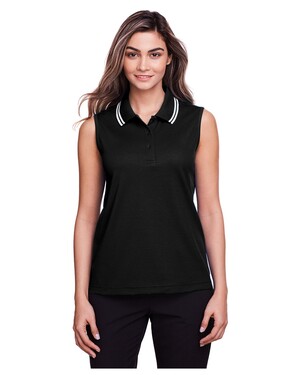 Women's CrownLux Performance™ Plaited Tipped Sleeveless Polo