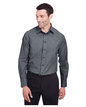Men's Crown  Collection™ Stretch Pinpoint Chambray Shirt
