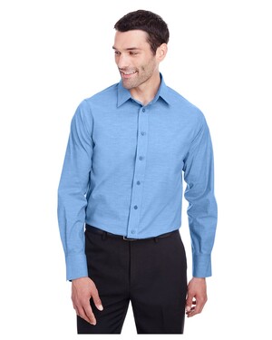 Men's Crown  Collection™ Stretch Pinpoint Chambray Shirt