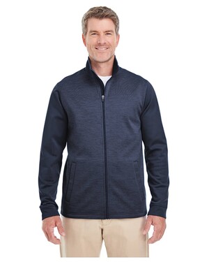 Men's Newbury Colorblock Melange Fleece Zip-Up Hoodie