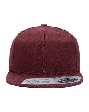 Adult Wool Blend Solid Plastic Snapback Hat