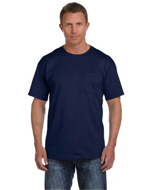fruit of the loom white pocket tees