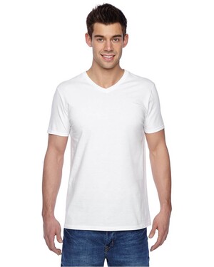 4.7 oz., 100% Sofspun Cotton V-Neck T-Shirt
