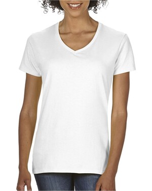 5V00L Gildan Ladies Heavy Cotton 100% Cotton V-Neck T-Shirt