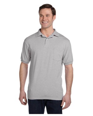 hanes pocket polo shirts