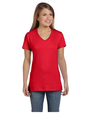 Women's  4.5 oz., 100% Ringspun Cotton nano-T V-Neck T-Shirt