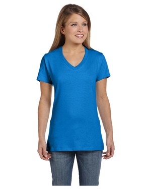 Women's  4.5 oz., 100% Ringspun Cotton nano-T V-Neck T-Shirt