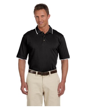 Short-Sleeve Pique Polo with Tipping