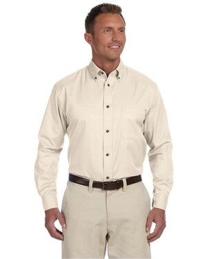 Men's Twill Shirt with Stain-Release