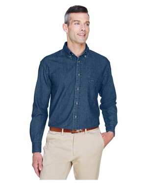 Men's Tall Short-Sleeve Denim Shirt