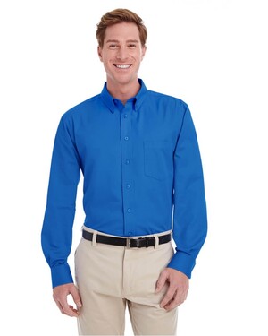 Men's Foundation 100% Cotton Long-Sleeve Twill Shirt with Teflon