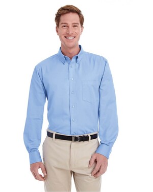 Men's Foundation 100% Cotton Long-Sleeve Twill Shirt with Teflon
