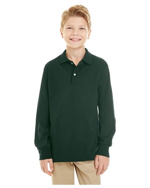 Youth SpotShield™ Long Sleeve Jersey Polo
