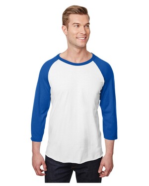 Adult  5.2 oz., Premium Blend Ring-Spun Raglan Baseball T-Shirt