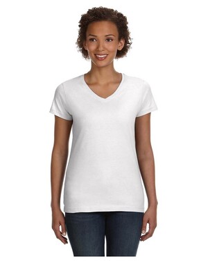 Women's Fine Jersey V-Neck Modern Fit Longer Length T-Shirt