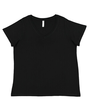 Women's Curvy V-Neck Fine Jersey T-Shirt