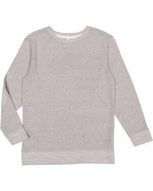 Adult Harborside Melange French Terry Crewneck Sweatshirt with Elbow Patches