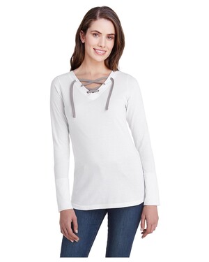 Women's Long-Sleeve Lace Up T-Shirt