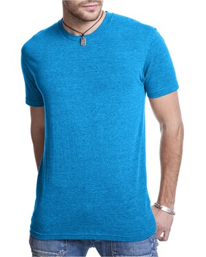 Next Level Mens Rib Collar Tri Blend Satin Label T-Shirt 