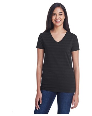 Women's Invisible Stripe V-Neck T-Shirt