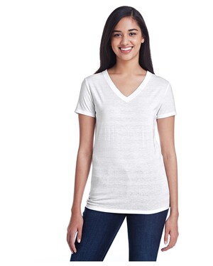 Women's Invisible Stripe V-Neck T-Shirt