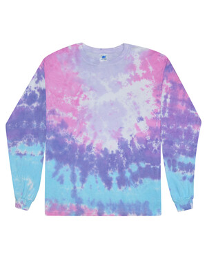 5.4 oz., 100% Cotton Long-Sleeve Tie-Dyed T-Shirt