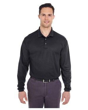 Adult Cool & Dry Long-Sleeve Mesh Pique Polo