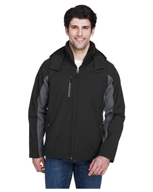 Adult Color Block 3-in-1 Systems Hooded Soft Shell Jacket