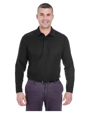Adult Long-Sleeve Whisper Pique Polo Shirt