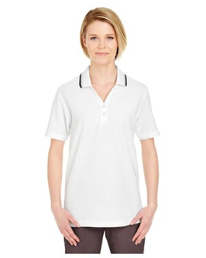 Ladies' Short-Sleeve Whisper Piqué Polo with Tipped Collar 