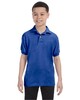 Hanes 054Y Youth EcoSmart 5.5 oz., 50/50 Jersey Knit Polo Shirt