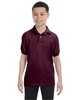 Hanes 054Y Youth EcoSmart 5.5 oz., 50/50 Jersey Knit Polo Shirt