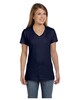 Hanes S04V Women's  4.5 oz., 100% Ringspun Cotton nano-T V-Neck T-Shirt