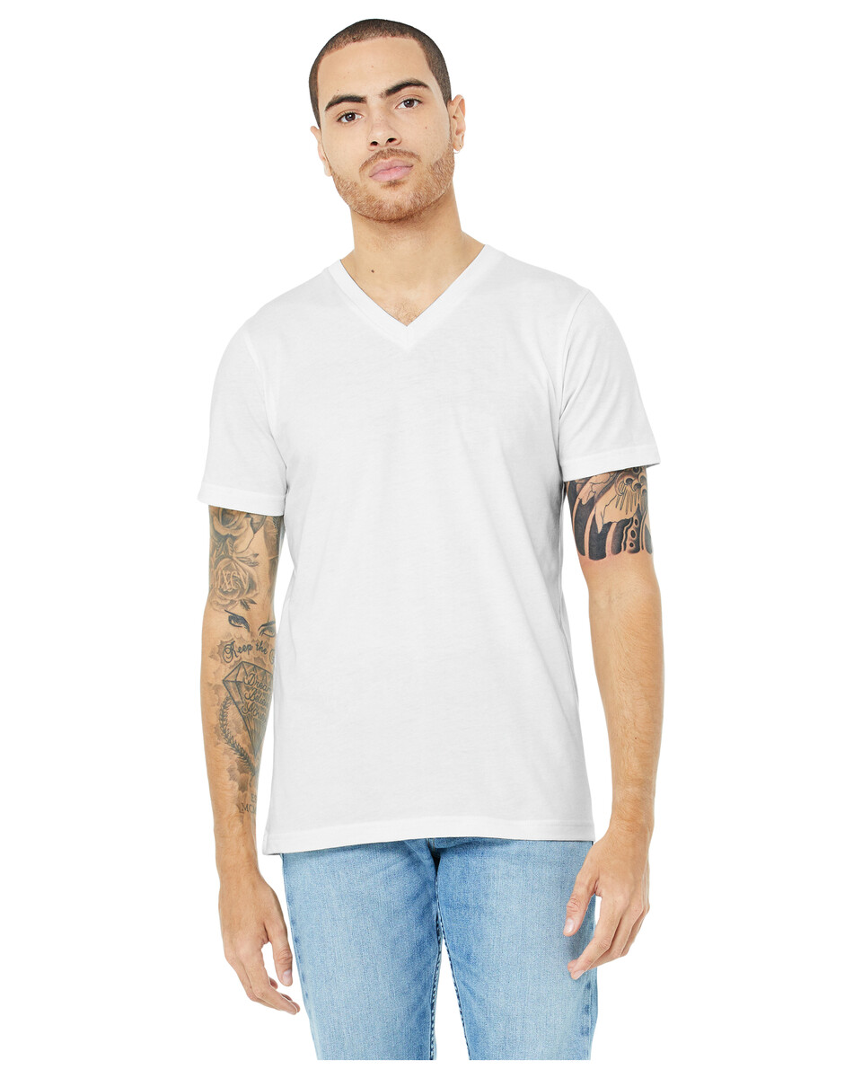 Bella + Canvas 3005CVC Unisex Heather CVC V-Neck T-Shirt - BlankShirts.com