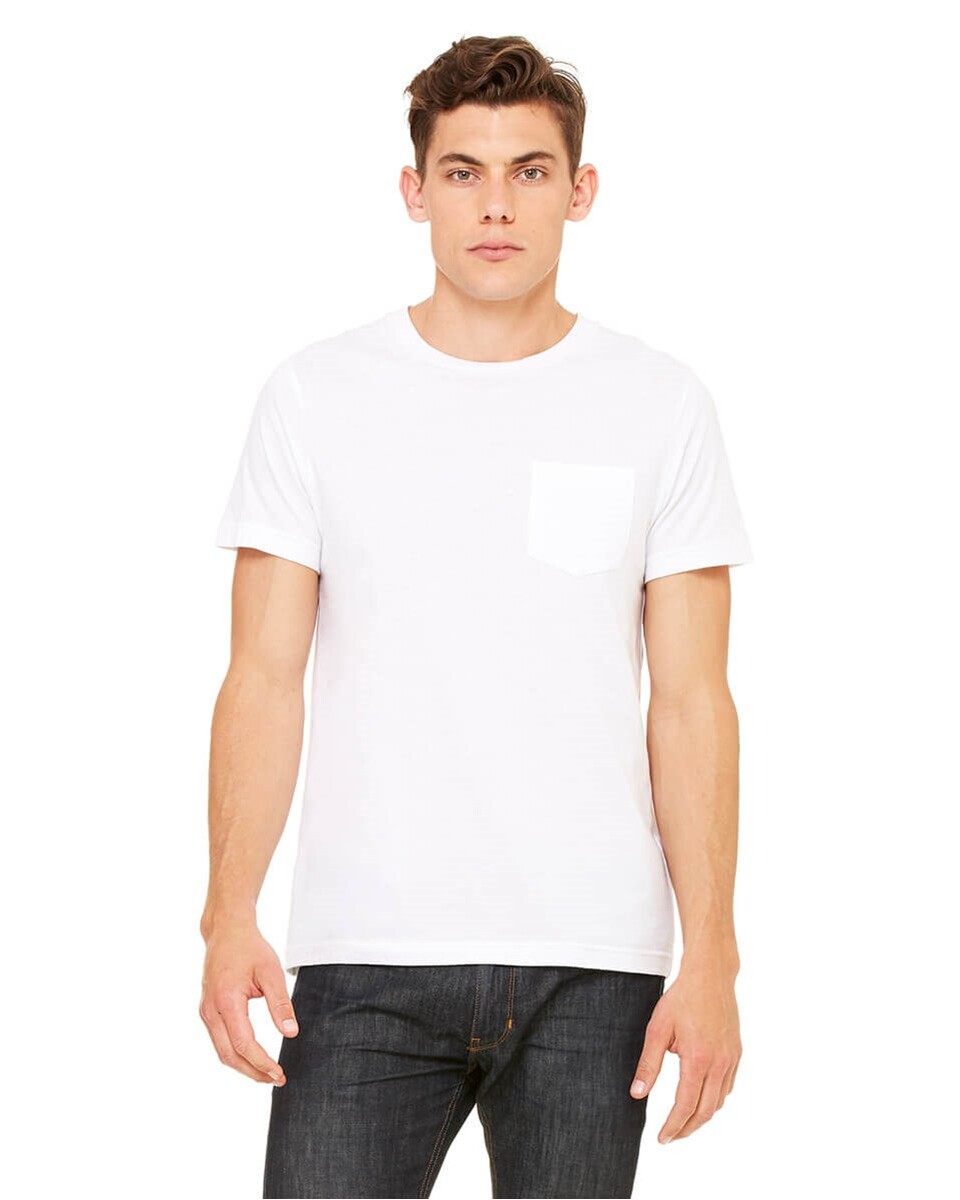 Bella + Canvas 3021 Men's 4.2oz Jersey Pocket T-Shirt - BlankShirts.com