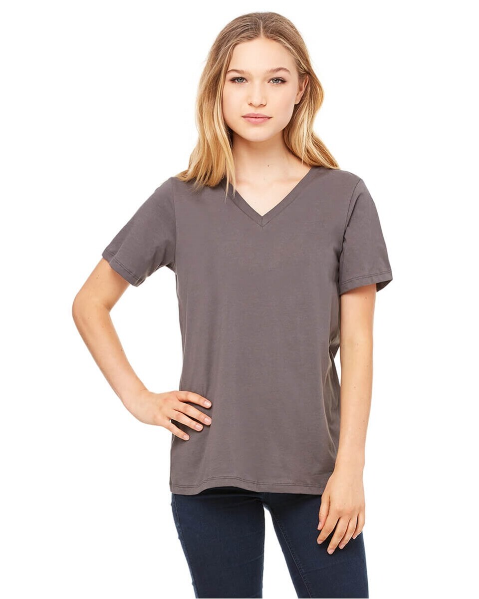 Bella + Canvas 6405 Women's 4.2 oz. Missy Fit V-Neck - BlankShirts.com