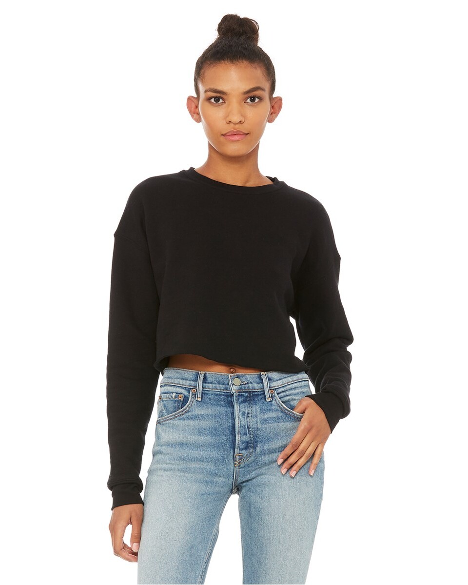 Bella + Canvas 7503 Women's Cropped Fleece Crew - BlankShirts.com