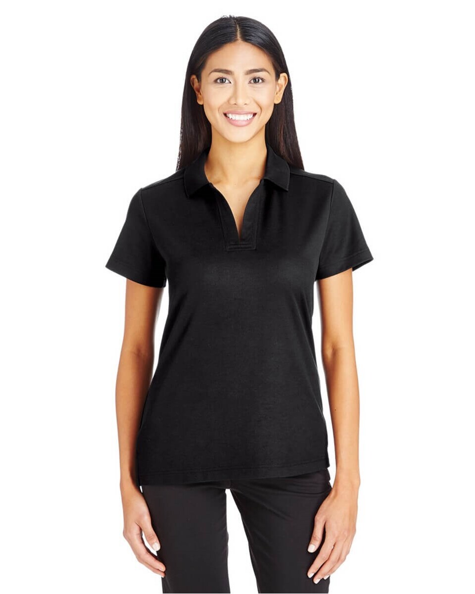 Devon & Jones DG20W Women's CrownLux Performance™ Plaited V-Neck Polo ...