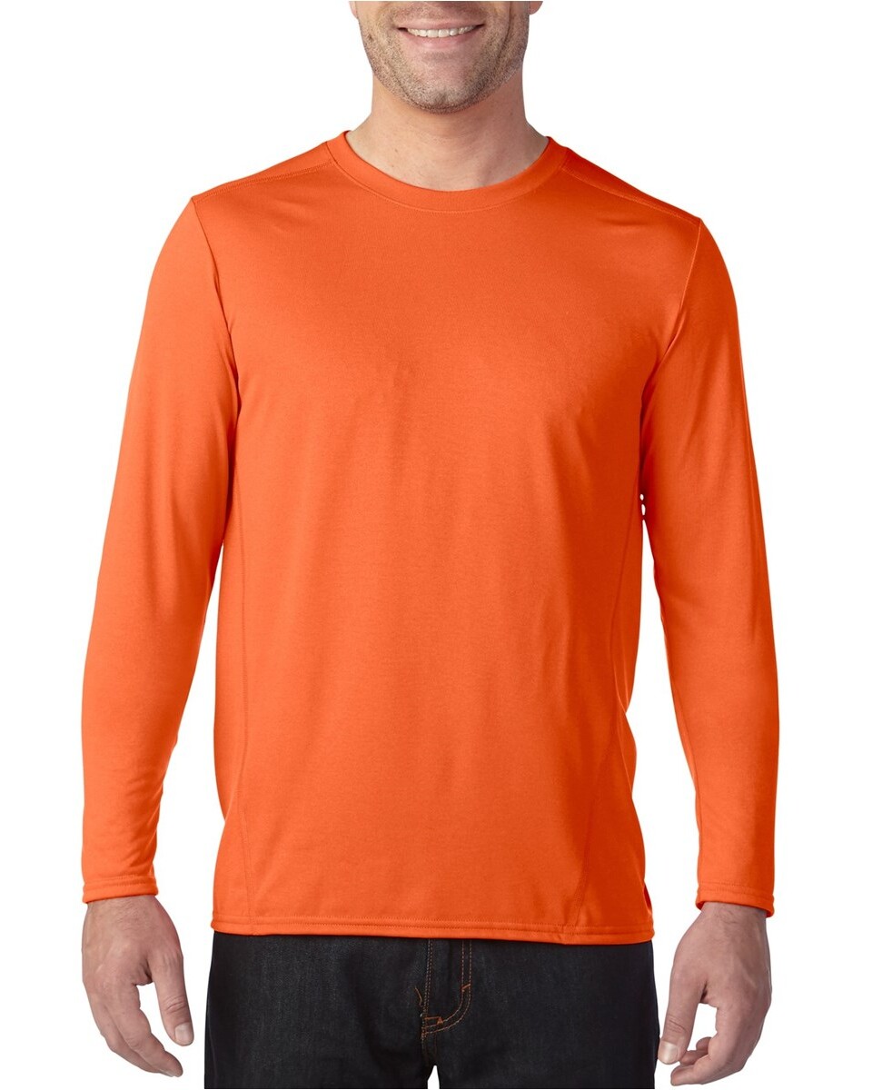 Gildan 47400 Adult Performance 4.7 oz. Long-Sleeve Tech T-Shirt ...