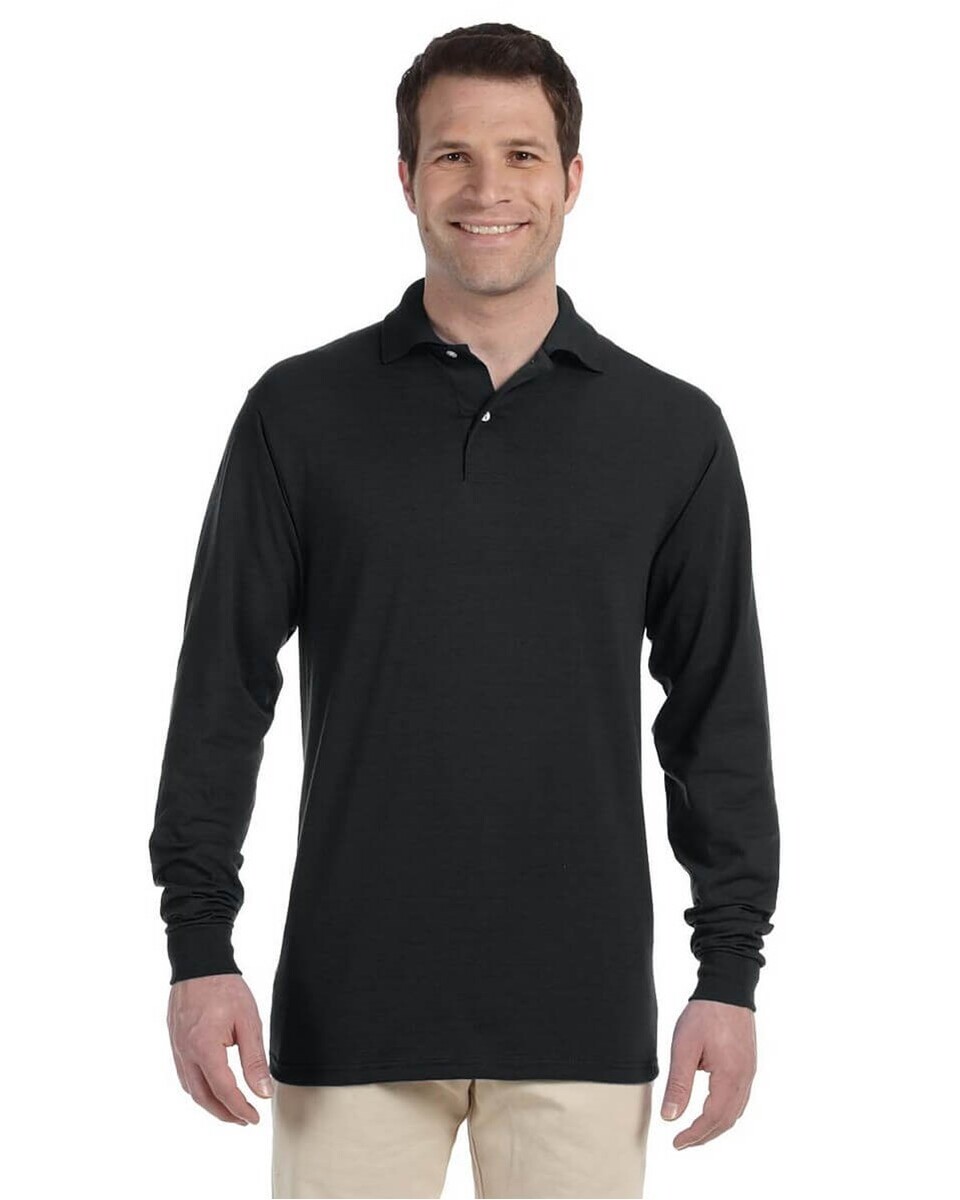 Jerzees 437MLR Long-Sleeve Polo Shirt with Spotshield - BlankShirts.com