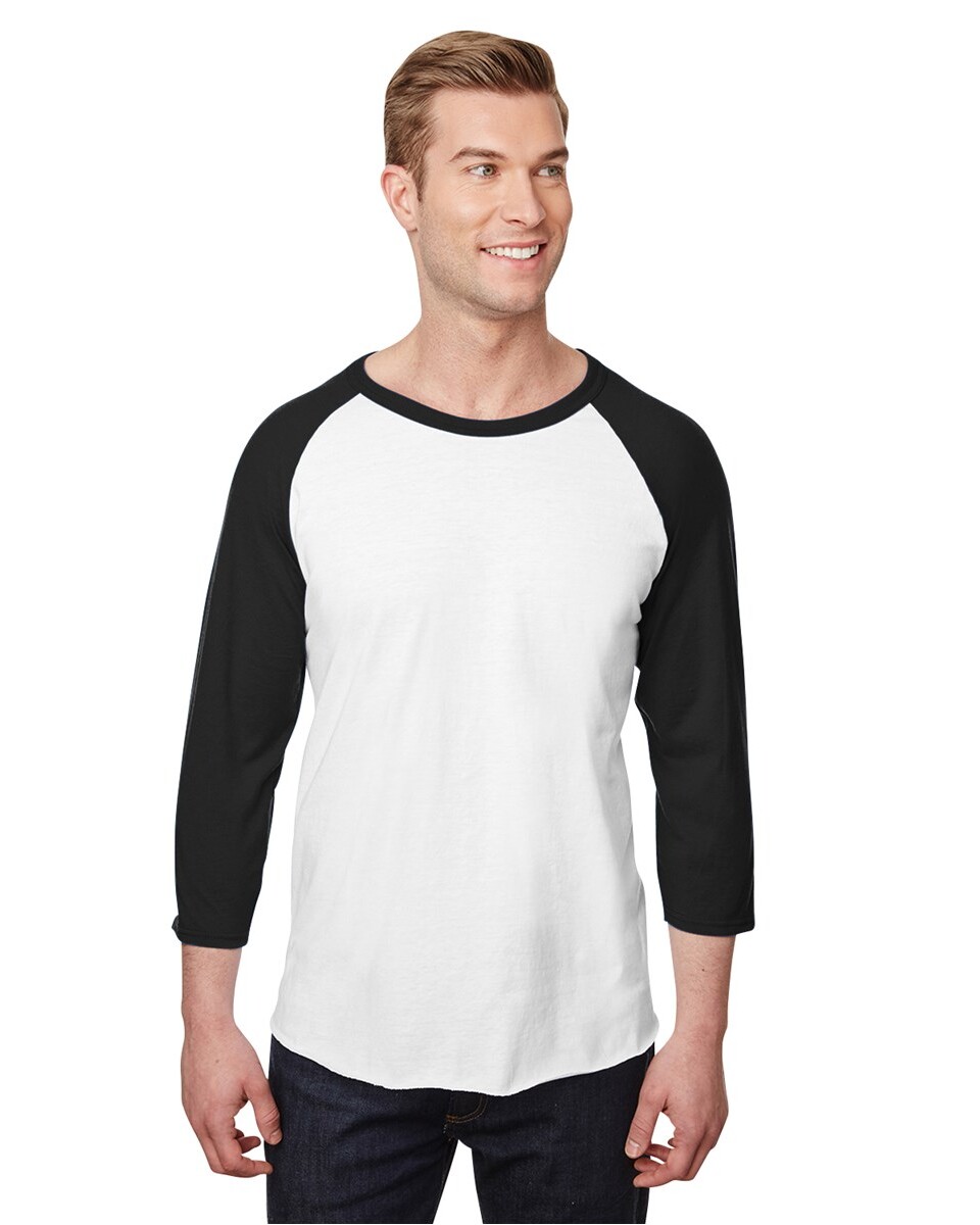 Jerzees 560RR Adult 5.2 oz., Premium Blend Ring-Spun Raglan Baseball T ...