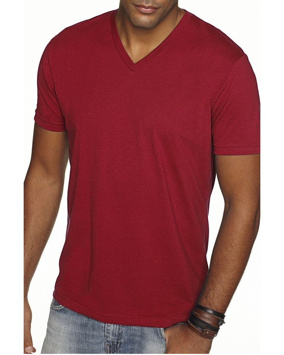 Next Level Apparel 6440 Men's Premium Fitted Sueded V-Neck T-Shirt ...