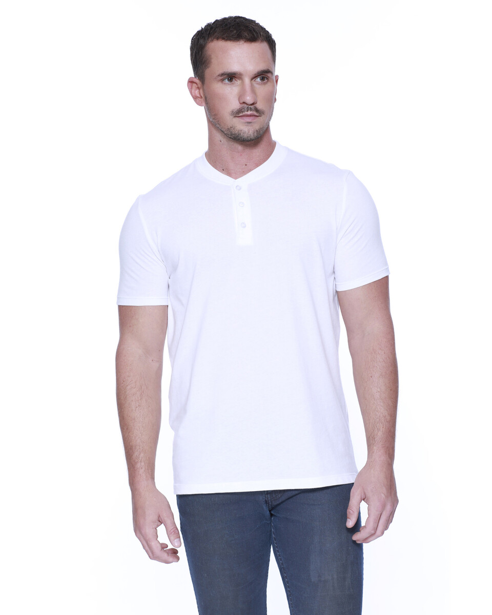 StarTee 2460 Men's CVC Henley - BlankShirts.com