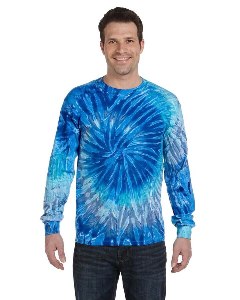 Blue - Pure Cotton Full Sleeve Tie-Dye Men Shibori Shirt 11